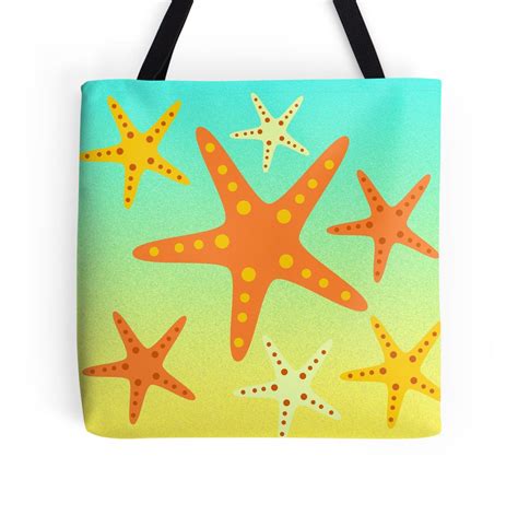 Starfish At The Beach Tote Bag By Cocodes Beach Tote Bags Bags