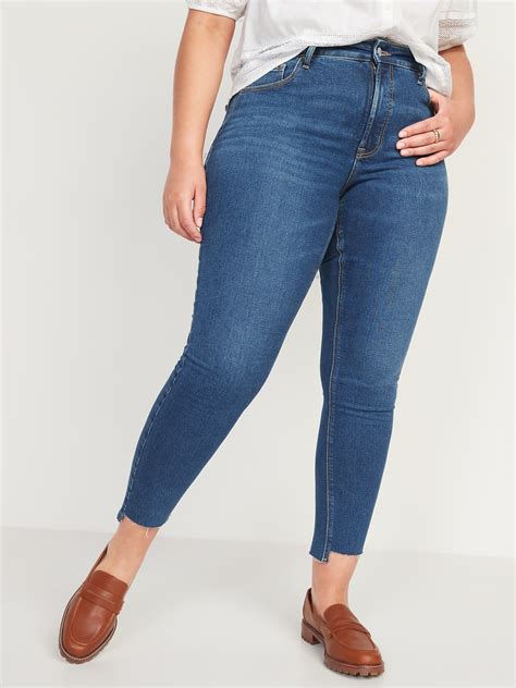 High Waisted Rockstar Super Skinny Cut Off Jeans For Women Old Navy