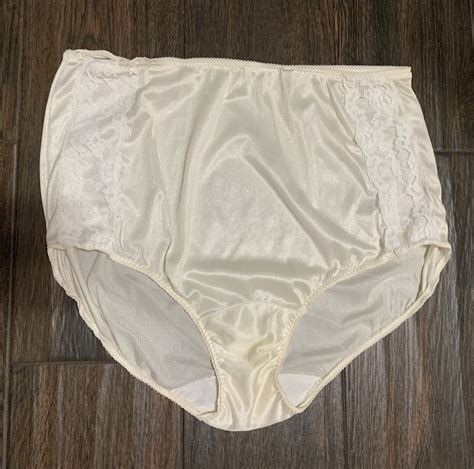 vintage glossy shiny 60s nylon panties sheer granny panties sissy panty beige xl ebay