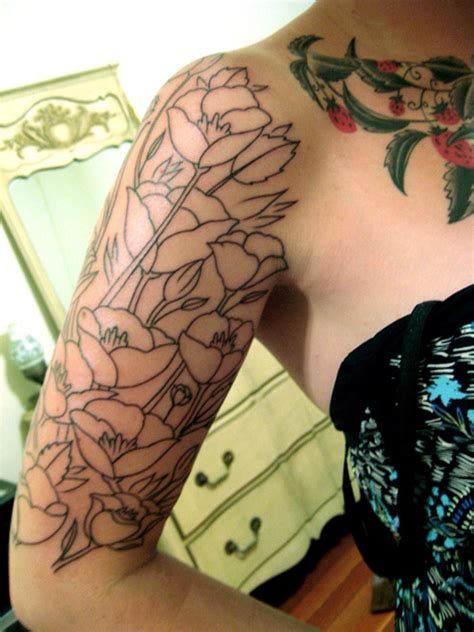 Greatest Tattoos Designs Rose Half Sleeve Tattoos For