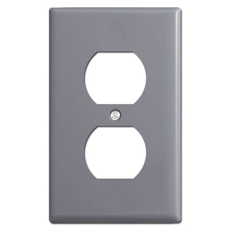 1 Duplex Outlet Receptacle Cover Plate Gray