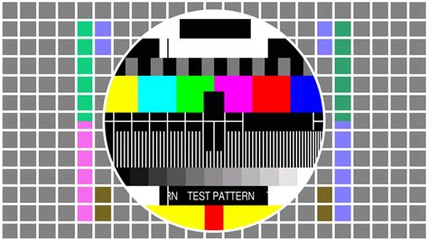 Television Screen Color Test Pattern Seamless Stock Footage Video 100