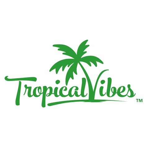 Tropical Vibes 8 Vinyl Decal Orangepinkwhitegreen Tropical
