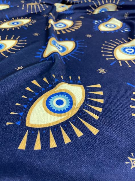 Evil Eye Pattern Linen You Can Order Whatever Fabric Type You Want Eye