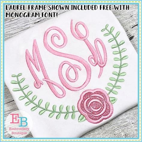 Fancy Circle Monogram Embroidery Font Embroidery Boutique