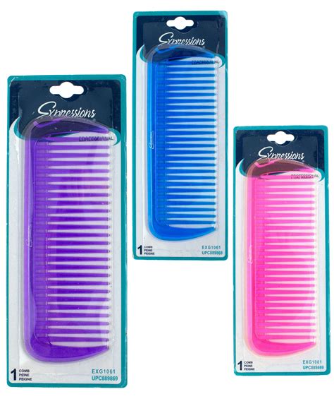 Wholesale Hair Combs Translucent 3 Colors For Thicker Hair