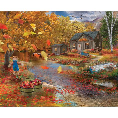 Autumn Cabin 500 Piece Jigsaw Puzzle Bits And Pieces