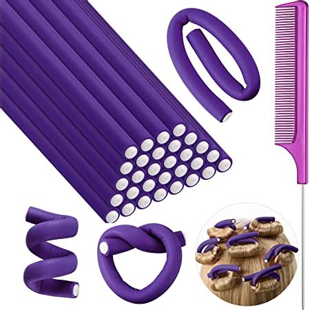 Amazon Com Xnicx 47pcs 7 Hair Curlers Rollers Flexi Rods Flexible