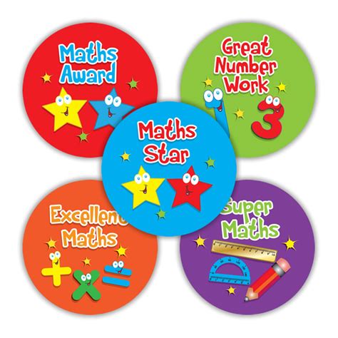 Sticker Maths Awards Variety Sheet Superstickers