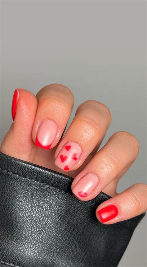 52 Valentines Day Nail Art Designs And Ideas 2023 Red Hearts And Kiss