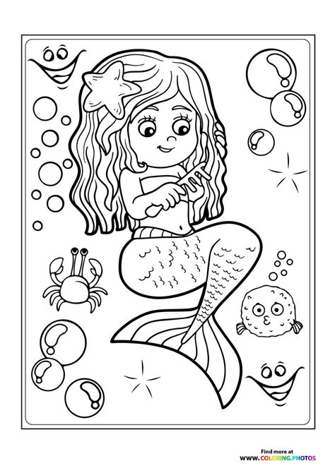 Mermaids Coloring Pages For Kids Free And Easy Print Or Download