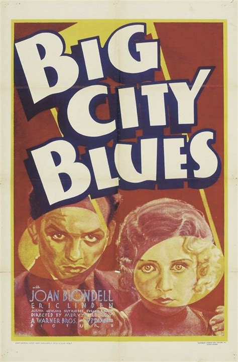 Big City Blues 1932 Film Big Movie Posters Vintage