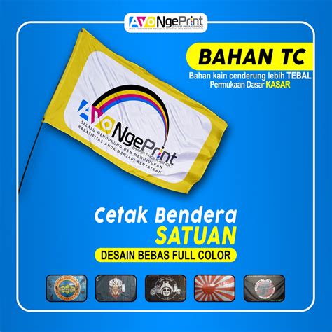 Jual Cetak Bendera Custom Full Print Kain TC Shopee Indonesia