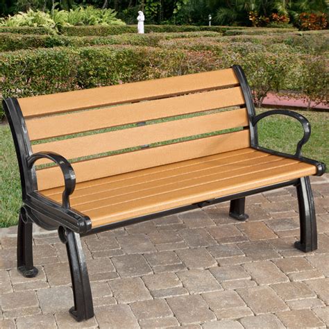 Jayhawk Plastics Heritage Recycled Plastic Park Bench