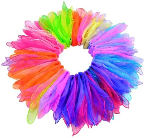 Colourful Dance Scarves Square Juggling Scarf Magic Performance Props Spm Other Sensory Toys