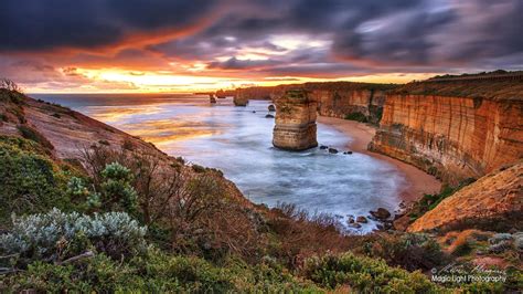 Sunrise At The Twelve Apostles On The Great Ocean Road In Victoria
