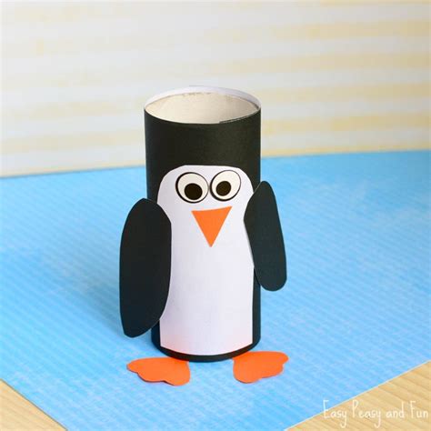 Paper Roll Penguin Craft Winter Crafts For Kids Education Toilet