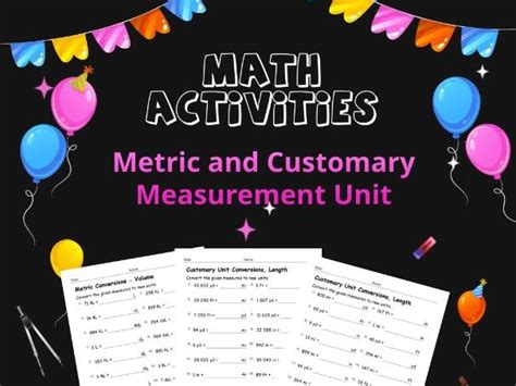 Customary And Metric Measurement Conversions Teaching Resources