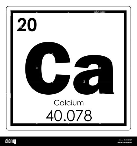 Calcium Chemical Element Periodic Table Science Symbol Stock Photo Alamy