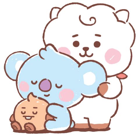 Tata Rj Koya Shooky Baby Bt21 Bts Chibi Bts Fanart Cute Stickers