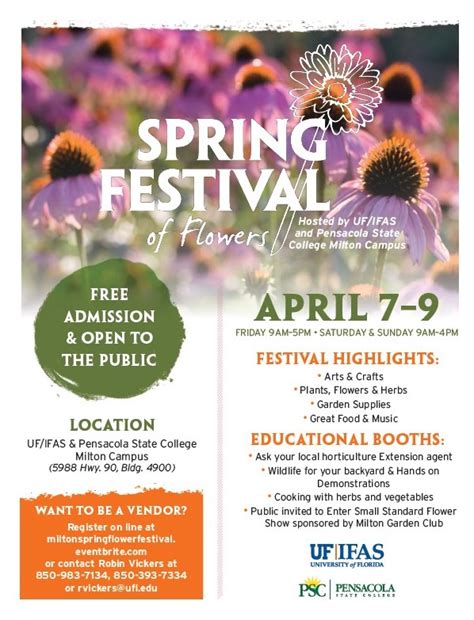 Spring Festival Of Flowers April 7 9 2017 Gardening In The Panhandle