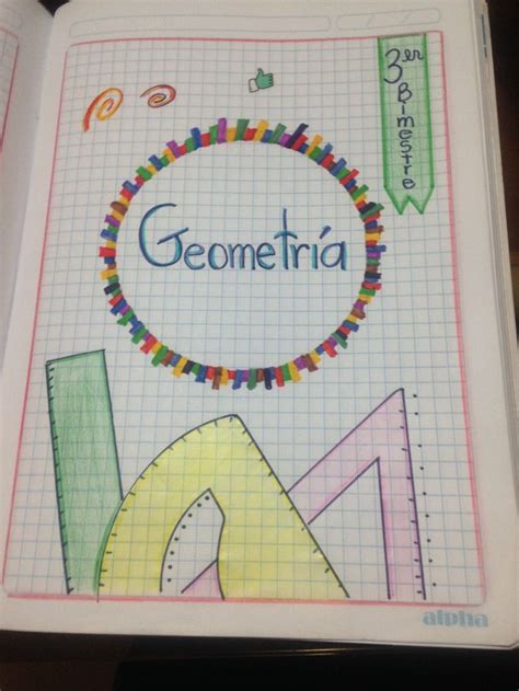 6 Caratulas Para Cuadernos De Clases De Geometriacaratulas Para