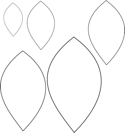 I especially love the realistic center bud. 8 Best Images of Printable Flower Template Leaf - Leaves Templates Printable, Leaves Templates ...