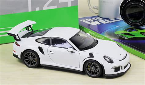 124 Welly Fx Porsche 911 Gt3rs Gt3 Rs White Diecast Car Model