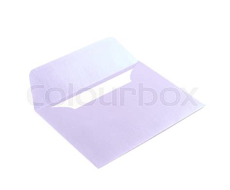 Opened Paper Envelope Isolated Over The Stock Image Colourbox
