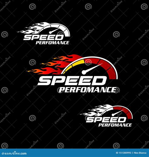 Speed Performance And Speed Shop Logo Illustration Vector Stock Vector
