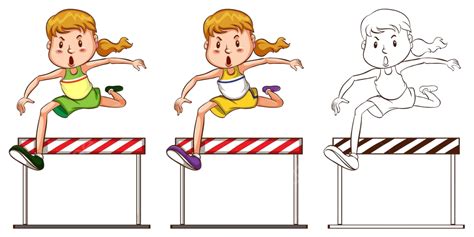 跑步者女孩剪貼畫跑步的塗鴉字符 向量 女孩 剪貼畫 跑向量圖案素材免費下載，png，eps和ai素材下載 Pngtree