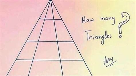 Brainteaser How Many Triangles Can You See In This Puzzle