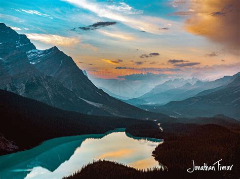 Sunset At Peyto Lake Jonathan Timar