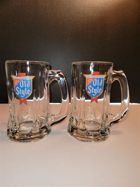 Set Of 2 Vintage Old Style Beer Mugs Steins Glasses Etsy
