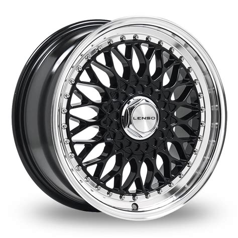 Lenso Bsx Black Polished 15 Alloy Wheels Wheelbase