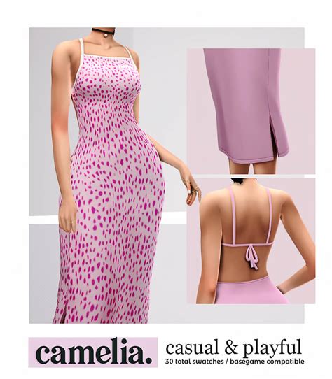 Sims 4 Camelia Dress The Sims Book