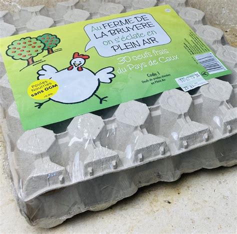 30 œufs Plein Air Calibre Moyen Ferme De La Bruyère