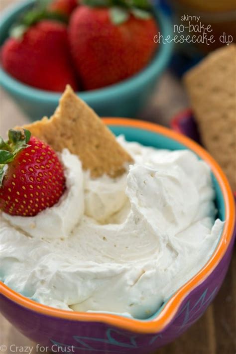 Skinny Cheesecake Dip Low Fat Or Low Sugar Options Crazy For Crust