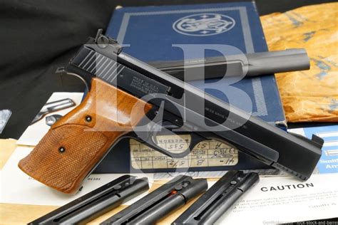 Smith And Wesson Sandw Model 41 22 Lr 55″ 75″ Semi Auto Pistol Mfd 1979 1980 Lock Stock And Barrel