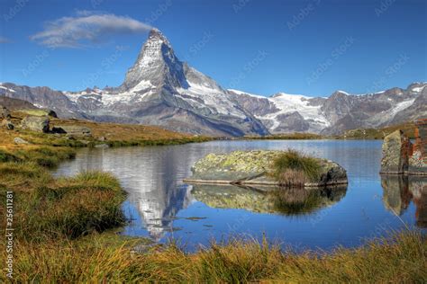 Matterhorn From Lake Stelliesee 07 Switzerland Stock Photo Adobe Stock