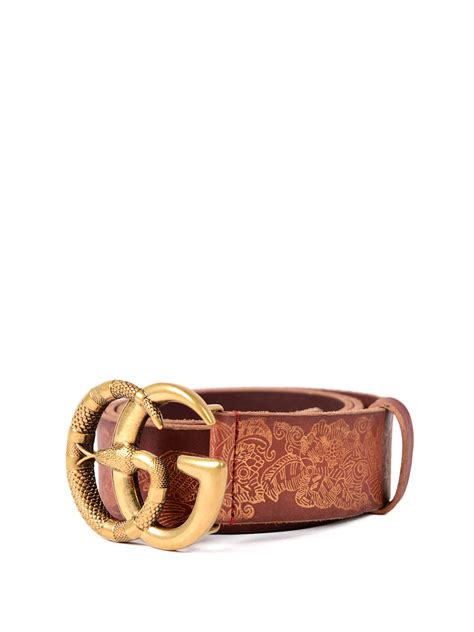 Belts Gucci Snake Gg Buckle And Leather Belt 458949d7k3t8641