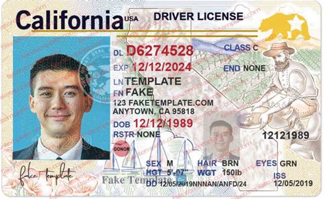 California Driver License Template V1 New Fake Template