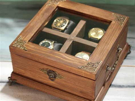 Watch Box, Royal Watch Storage, Personalized Watch Box, Royal Men's Watch Box, Custom Made Watch 