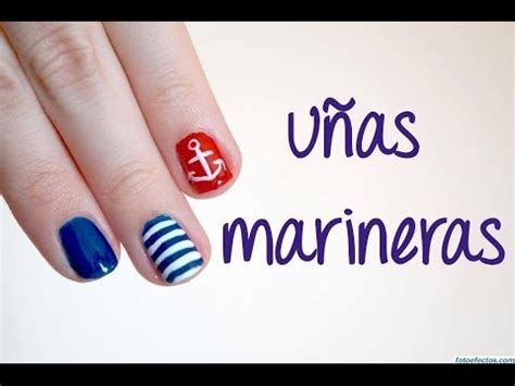 En los meses de calor el tema marinero o náutico es uno de los más populares en diseños para uñas. Uñas marineras - YouTube