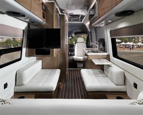 Airstream Debuts New Compact Luxury Camper Van Motorhome Interior Luxury Campers Airstream