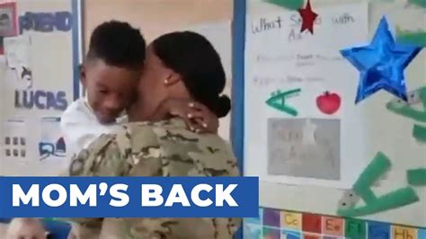 Military Mom Surprises Son At School Youtube