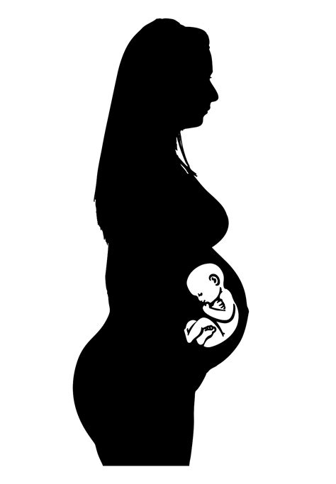 Silhouette Pregnant Woman Svg Svg Png Eps Dxf File