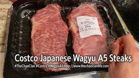 Thechanclan Eats Costco Japanese Wagyu A Steaks At Per Pound Youtube