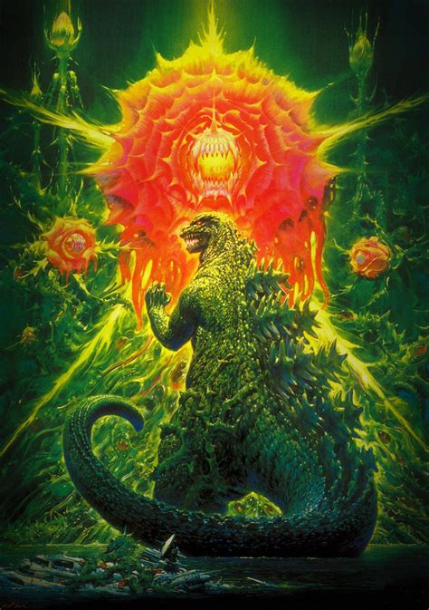 Godzilla Vs Biollante Artwork Large 1530 X 2174 Poster Rgodzilla