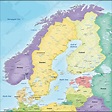Map of Scandinavia Digital Prints Art & Collectibles trustalchemy.com